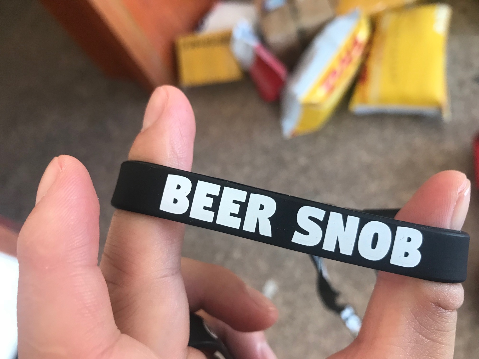 hands free drinking lanyards - black Beer Snob Label (free shipping) 3