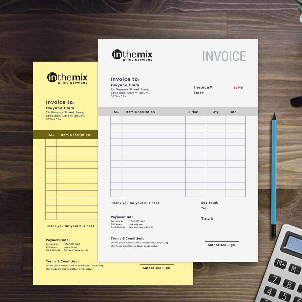 2-Part Carbonless NCR Forms