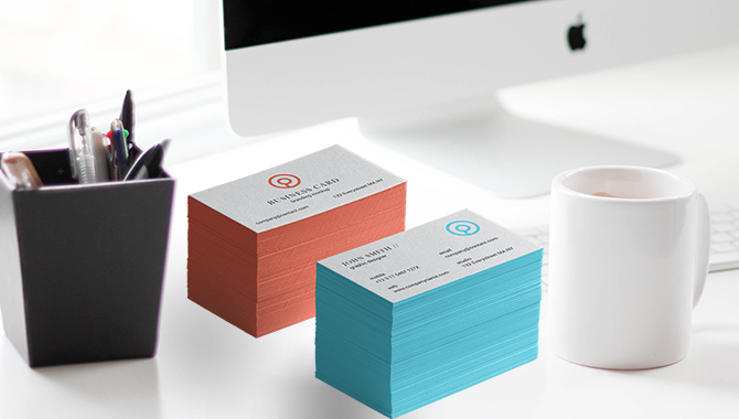 32PT Uncoated Painted EDGE Business Cards 1