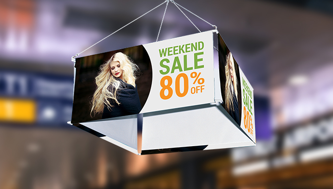 4-Sided Hanging Banner Kit 2