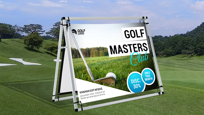 4' Horizontal A-Frame Angle Iron Sign 2