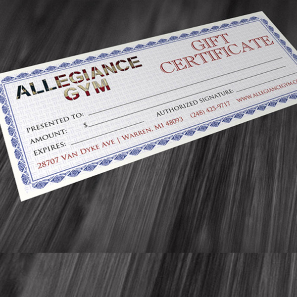Gift Certificates