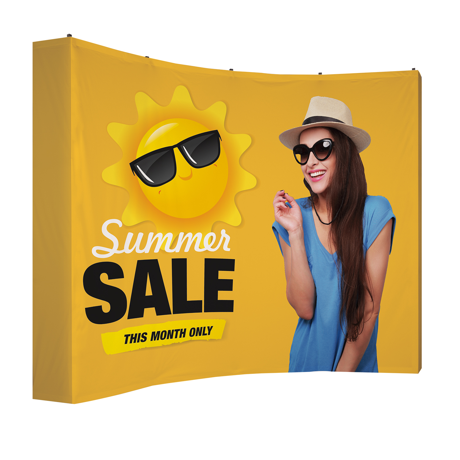 Curved Splash Floor Display Wrap