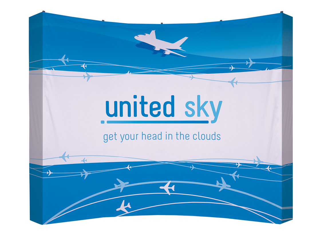 Curved Splash Floor Display Wrap 1