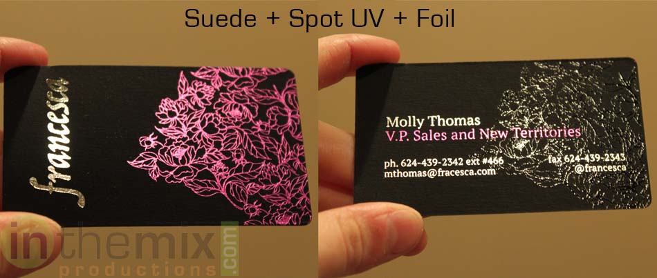 Suede business Cards 22X 4