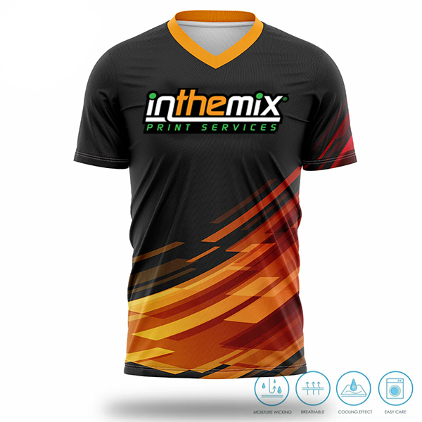 Short Sleeve Jersey V Neck (Full Dye Sublimation)
