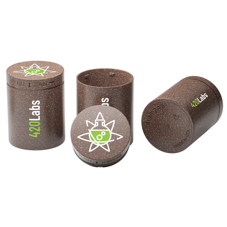 Custom HEMP Plastic CR Jar 4 oz